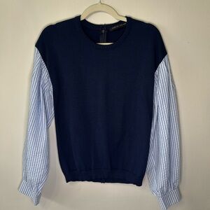 English Factory Mixed Media Sweater